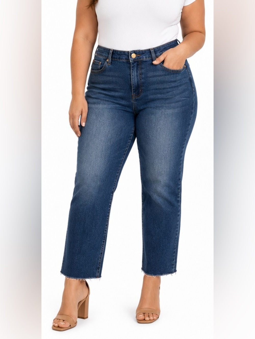 Kut From The Kloth Catherine Boyfriend Jeans Womenโs 16 Raw Hem Blue